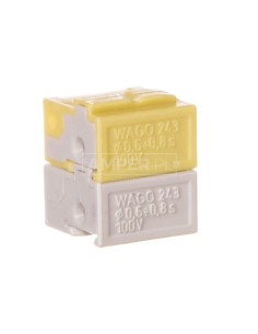 Złączka do terminali sieciowych 4x 0,6-0,8mm2 jasnoszara / żółta 243-212 /50szt./
