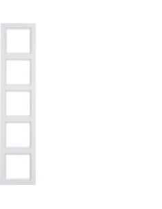 Berker Q3 ramka 5-krotna biała aksamit Hager 10156099 - hurtownia elektryczna Amper.pl