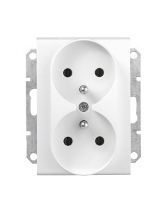 Sedna gniazdo podwójne 2x2p+z białe SDN2800921 - hurtownia elektryczna Amper.pl