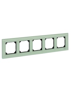 Merten, Ramka M-Elegance szkło pięciokrotna szmaragdowy Merten MTN404504 Schneider