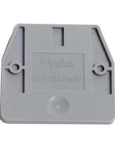 Ścianka końcowa 1mm, do mini zacisków śrubowych 2,5mm2 NSYTRV22M, szara NSYTRACM22