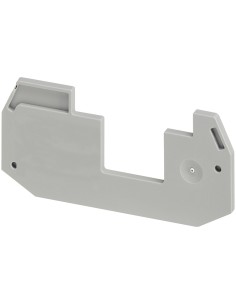 Ścianka końcowa 2-poziomowa 4 PT 2,2mm, zacisk śrubowy 2,5-4mm2, szara NSYTRACEP24