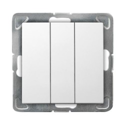 Impresja wyłącznik 3-krotny biały ŁP-13Y m 00 - hurtownia elektryczna Amper.pl