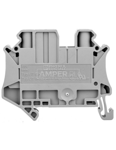 Złączka szynowa rozłączalna 2-przewodowa 6mm2 szara Ex UT 6-TG P/P-EX 3073870 /50szt./