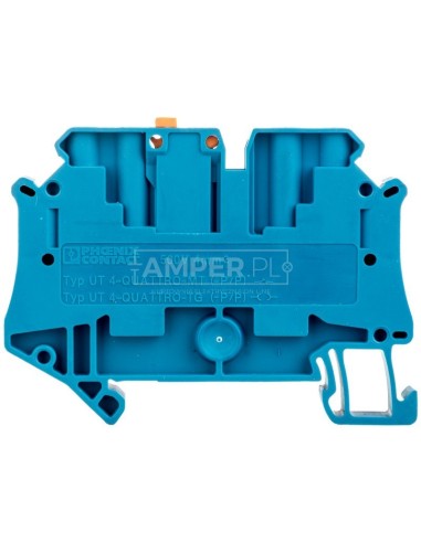 Złączka przelotowa 2-przewodowa z odłącznikiem nożowym 4mm2 niebieska UT 4-QUATTRO-MT P/P BU 3073063 /50szt./