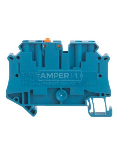 Złączka przelotowa 4-przewodowa z odłącznikiem nożowym 4mm2 niebieska UT 4-QUATTRO-MT BU 3073050 /50szt./