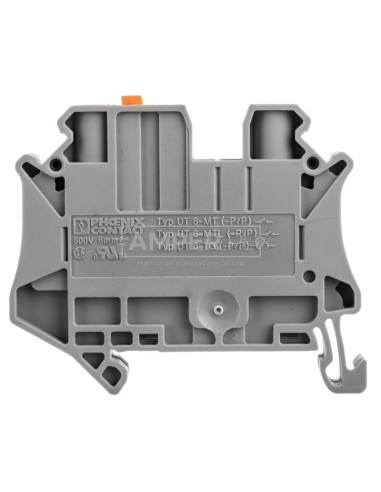 Złączka przelotowa 2-przewodowa z odłącznikiem nożowym 6mm2 szara UT 6-MT P/P 3064072 /50szt./