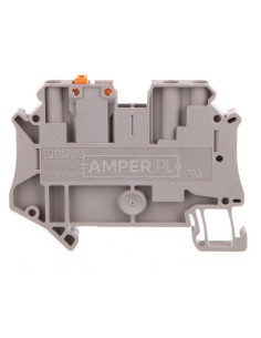 Złączka przelotowa 3-przewodowa z odłącznikiem nożowym 4mm2 szara UT 4-TWIN-MT P/P 3064014 /50szt./