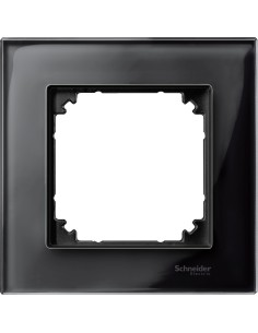 Merten, Ramka M-Elegance szkło pojedyncza onyksowy Merten MTN404103 Schneider