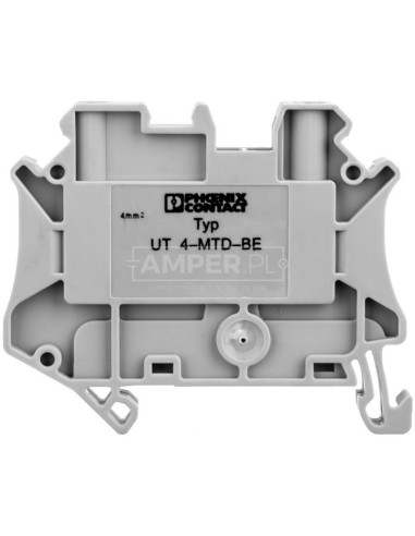 Złączka szynowa elementów kontrolnych 2-przewodowa 4mm2 szara UT 4-MTD-BE 3046237 /50szt./