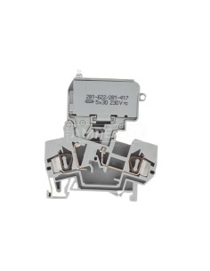 Złączka bezpiecznikowa 4mm2 szara 10A G 5x 30 281-622/281-417 /50szt./