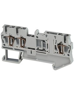 Złączka szynowa bezpiecznikowa 5x20mm/6x32mm 3-przewodowa 2,5mm2 szara, zacisk sprężynowy, dioda NSYTRR23TB