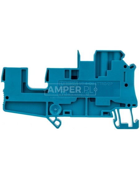 Złączka szynowa 4-przewodowa 4mm2 śrubowa/wtykowa niebieska UT 4-QUATTRO/ 2P BU 3060306 /50szt./