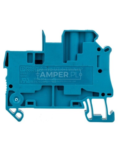Złączka szynowa 3-przewodowa 4mm2 śrubowa/wtykowa niebieska UT 4-TWIN/ 1P BU 3060270 /50szt./