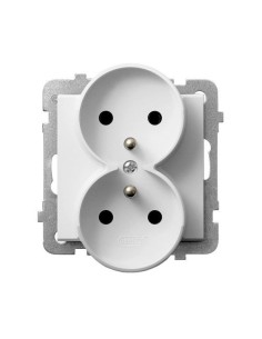 Sonata gniazdo podwójne 2x2p+z bez ramki białe GP-2RRZ m 00 - hurtownia elektryczna Amper.pl