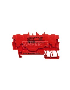 Złączka szynowa 4-przewodowa 1,0mm2 czerwona 2000-1403 TOPJOBS