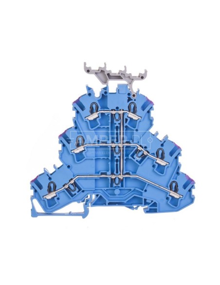Złączka szynowa 3-piętrowa 2,5mm2 L niebieska 2002-3239 TOPJOBS /50szt./