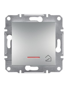 Asfora Przycisk "schody" z podś. (śrub.) bez ramki, aluminium EPH1900361 Schneider