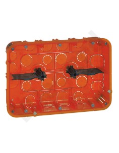 Puszka do betonu 142mm 213x 50mm Ze śrubami czerwony Batibox 080126