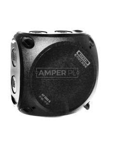 Puszka n/t 93x93x62mm 5P 2,5mm2 IP66/67 czarna KF 0202 B 62000044