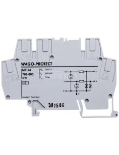 Ochronnik przeciwprzepięciowy w złączce do ochrony 2 żył przewodowych IT ME24 szary 792-800