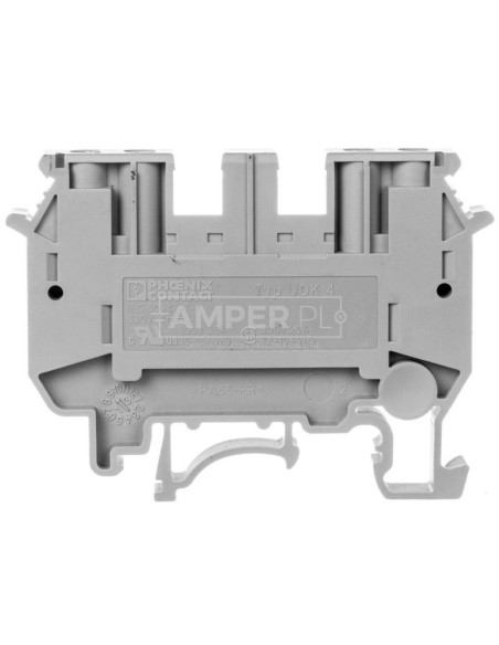 Złączka szynowa 4-przewodowa 2,5 mm2 szara UDK 4 2775016