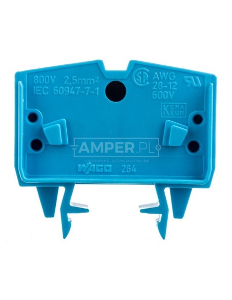 Złączka 4-przewodowa 2,5mm2 niebieska 264-724  /100szt./