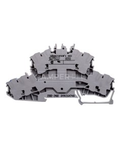 Złączka szynowa 2-piętrowa 2,5mm2 szara TOPJOB 2002-2402  /50szt./