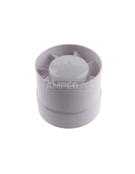 Wentylator kanałowy fi 100 230V 14W 106m3/h 37dB biały z kołnierzem EURO 100VKO