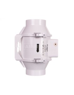 Wentylator kanałowy fi 100 230V 33W 187m3/h 36dB o przepływie mieszanym TT100