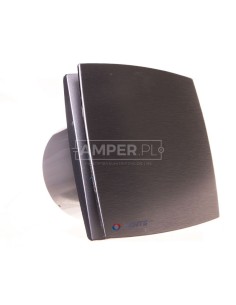 Wentylator łazienkowy fi 125 230V 16W 167m3/h 34dB timer i higrostat szczotkowane aluminium 125LDATH