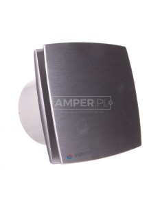 Wentylator łazienkowy fi 125 230V 16W 167m3/h 34dB z timerem szczotkowane aluminium 125LDATMET