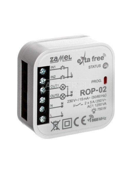 Radiowy odbiornik dopuszkowy 2-kanałowy ROP-02 EXF10000050