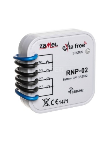 Radiowy nadajnik dopuszkowy 4-kanałowy RNP-02 EXF10000036