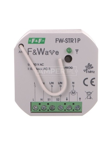 Radiowy sterownik rolet 230V- montaż p/t 85-265V AC/DC FW-STR1P