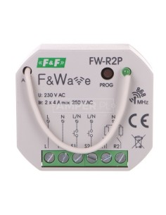Radiowy podwójny przekaźnik bistabilny - montaż p/t 85-265V AC/DC FW-R2P