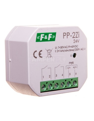 Przekaźnik elektromagnetyczny 2Z 16A 7-30V AC /9-40V DC (160A/20ms) PP-2Zi-24V