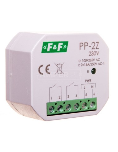 Przekaźnik elektromagnetyczny 2Z 16A 100-265V AC PP-2Z-230V