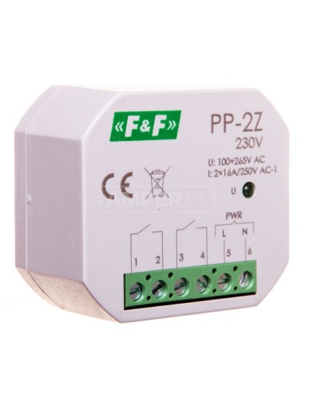 Przekaźnik elektromagnetyczny 2Z 16A 100-265V AC PP-2Z-230V