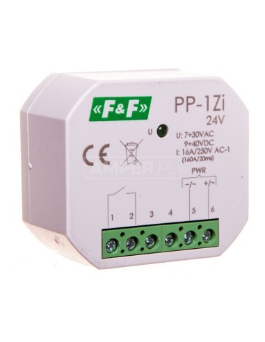 Przekaźnik elektromagnetyczny 1Z 16A 7-30V AC/9-40V DC (160A/20ms) PP-1Zi-24V