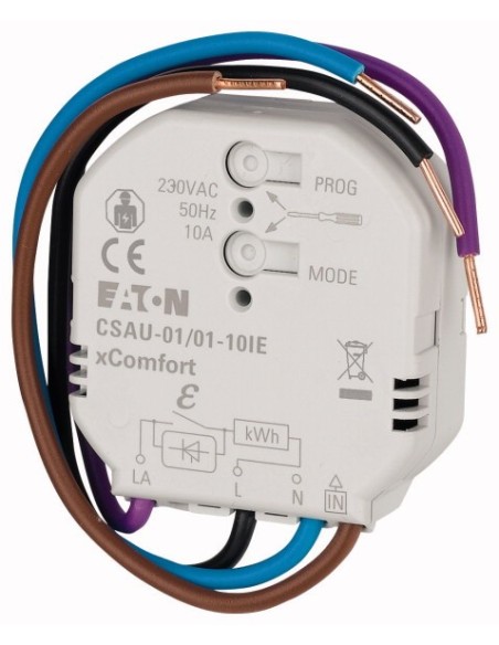 Xcomfort Odbiornik sterujący 10A z wejściem binarnym i pom. energii CSAU-01/01-10IE 172939