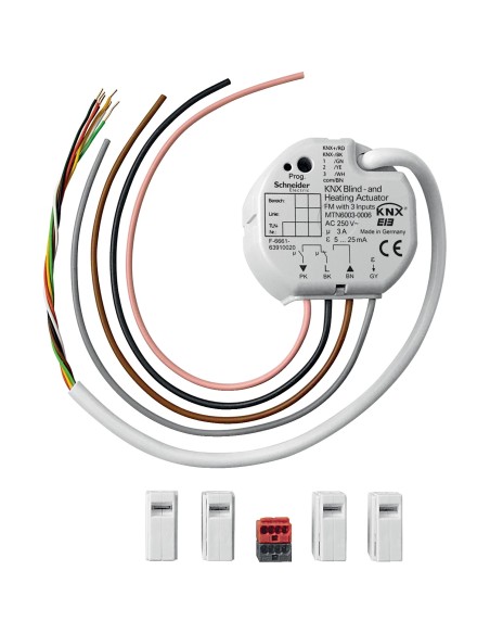 Aktor żaluzjowo-grzewczy KNX z 3 wejściami MTN6003-0006