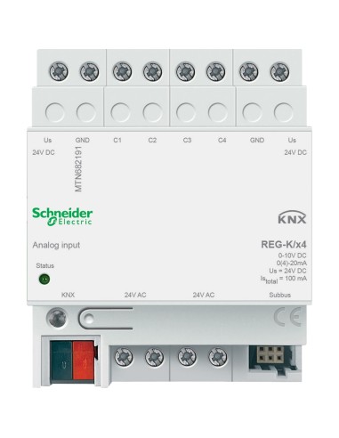 Wejście analogowe REG-K poczwórne, jasnoszary MTN682191