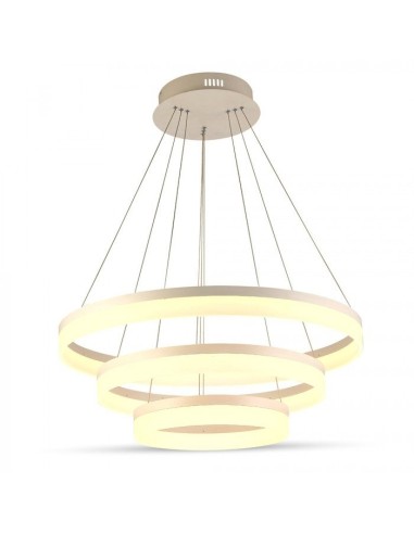 Lampa Wisząca VT-80-3D Soft Light Chandelier Slim 3 pierścienie Ściemnianie 80W 3000K 6400lm IP20 3906