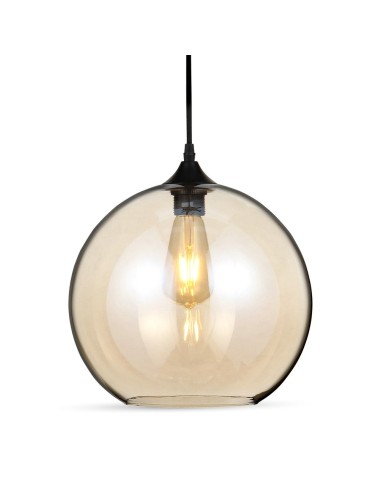 Lampa Wisząca VT-7203 E27 Globe Szkło Bursztyn 3866