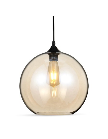 Lampa Wisząca VT-7203 E27 Globe Szkło Bursztyn 3866