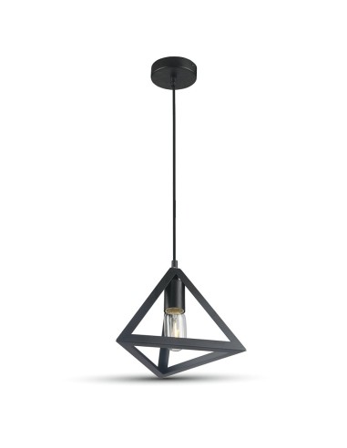 Lampa Wisząca VT-7141 E27 Max. 60W Geometryczna Czarna 3832