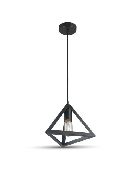 Lampa Wisząca VT-7141 E27 Max. 60W Geometryczna Czarna 3832