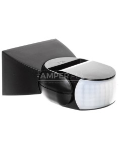 Czujnik ruchu i zmierzchu na podczerwień 10 metrów 500W 120 stopni 230-240V 50Hz IP54 czarny IS 1 C 600419