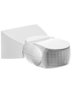 Czujnik ruchu i zmierzchu na podczerwień 10 metrów 500W 120 stopni 230-240V 50Hz IP54 biały IS 1 B 600310